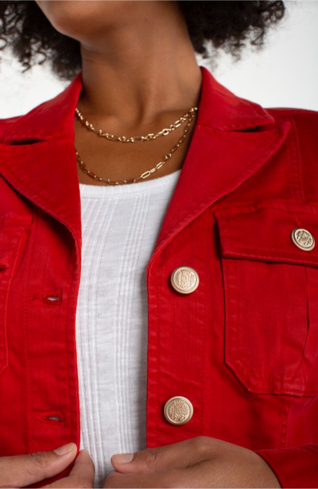 Peplum Jacket with Tab Detail