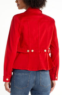 Peplum Jacket with Tab Detail