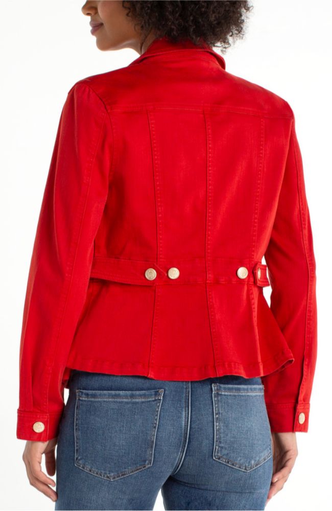 Peplum Jacket with Tab Detail
