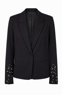 Blazer with Pearl Trim