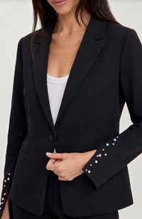 Blazer with Pearl Trim
