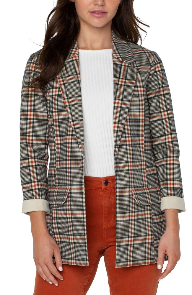 Boyfriend Blazer Plaid