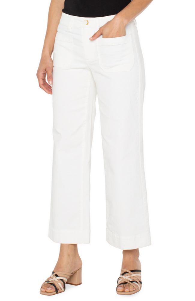 Corduroy Crop Patch Pocket Pants