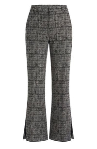 Mid Rise Ankle Flare Trouser