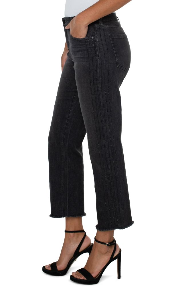 Kennedy Crop Straight Fray Hem