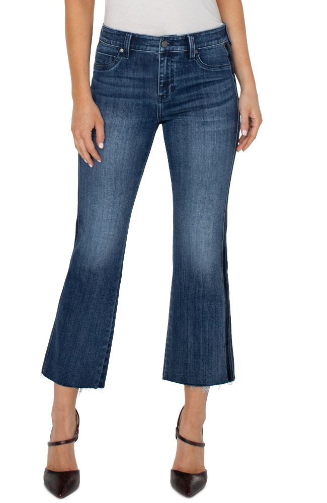 Hannah Crop Flare Velvet Trim