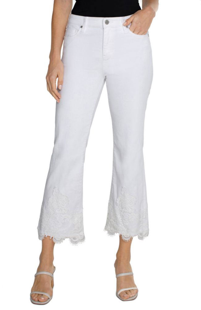 Hannah Crop Flare with Lace