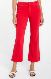 Hannah Crop Flare w Slit Hem