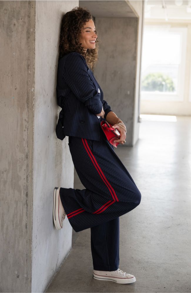 Pleated Trouser Side Stripe