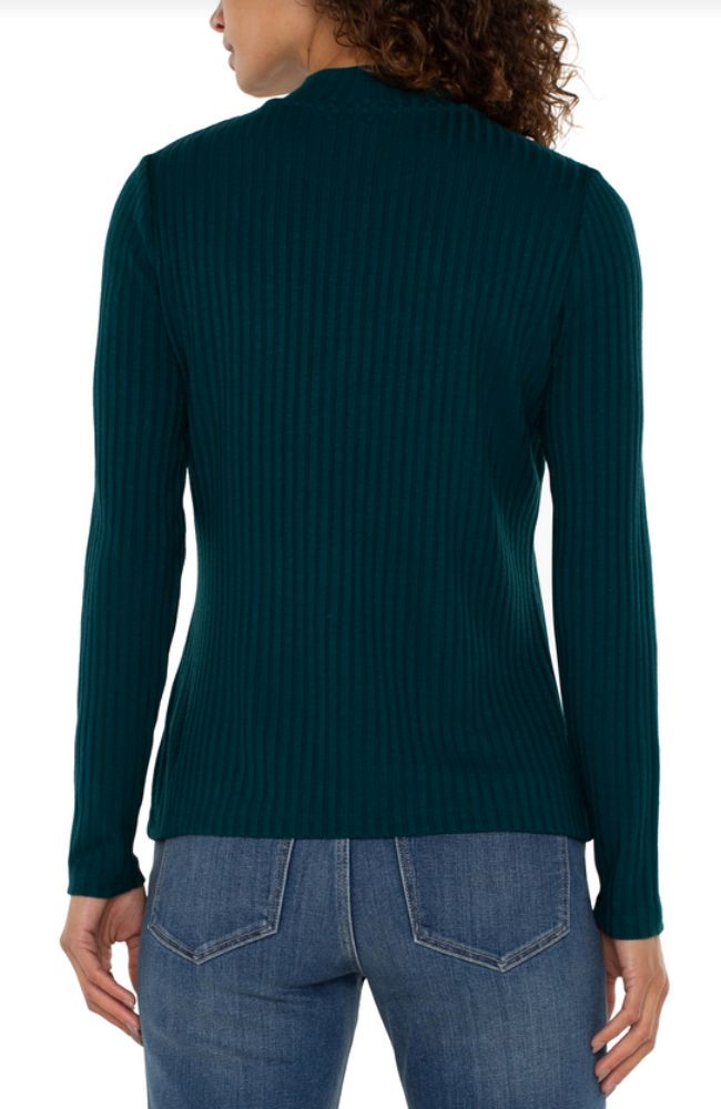LS Mock Nk Rib Knit Top