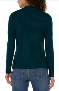 LS Mock Nk Rib Knit Top