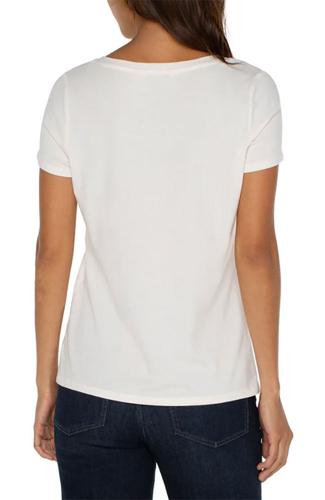 V Neck Slim Fit Knit SS Tee