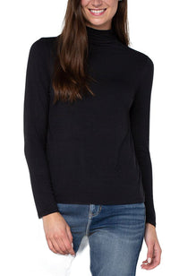 Long Sleeve Mock Neck Knit Top