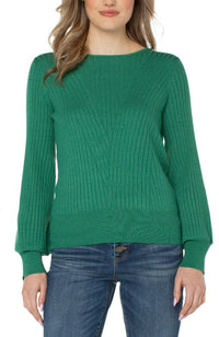 Crew Neck Sweater Transfer Rib