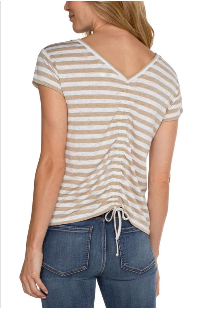 SS Drop Shoulder Crew Tie Back