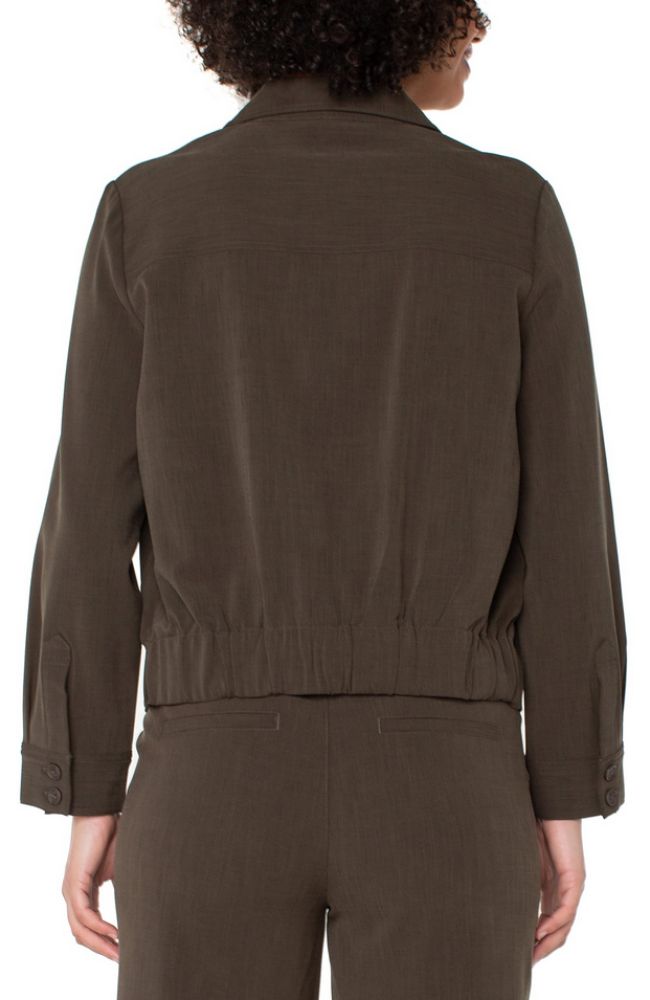 Popover Shirt with Elastic at Waist