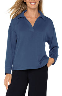 Vneck Popover with Collar