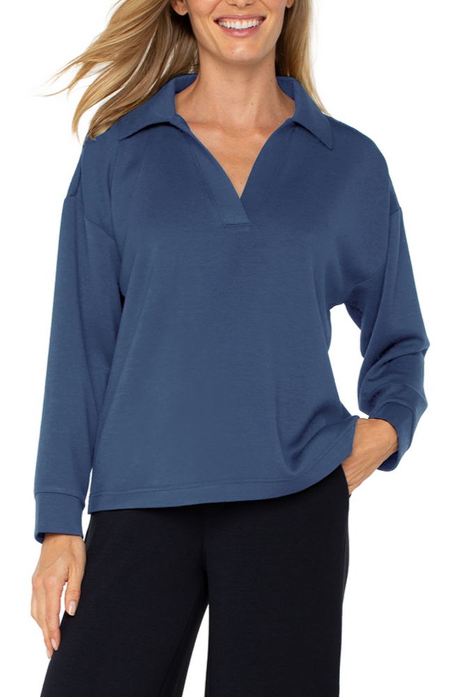 Vneck Popover with Collar