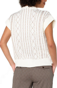 Cap Sleeve Dolman 1/2 Zip Sweater