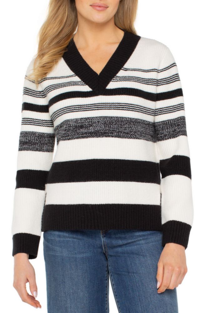 Long Sleeve V Neck Sweater