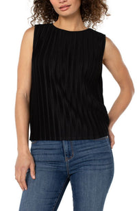 Sleeveless Crew Neck Knit Top