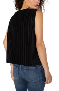 Sleeveless Crew Neck Knit Top