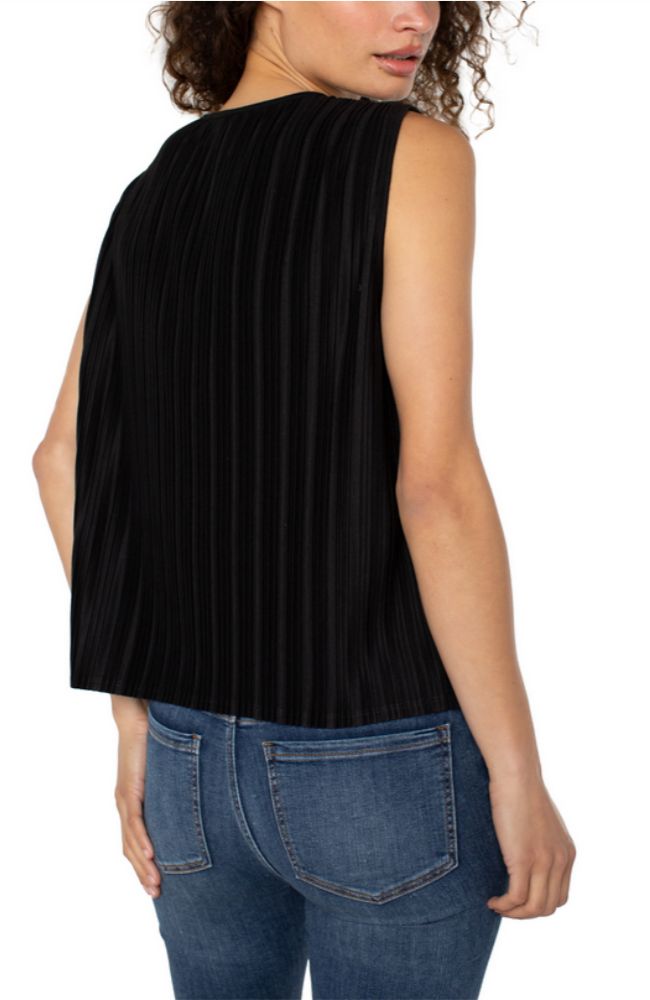 Sleeveless Crew Neck Knit Top