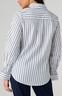 Adjustable Button Front Woven Top