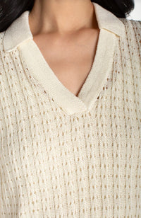 Sleeveless Johnny Collar Sweater