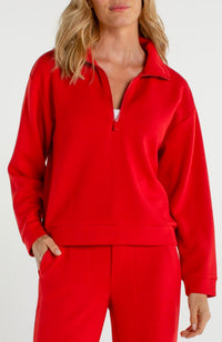 Half Zip Popover LS Top