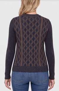 Long Sleeve Crewneck Sweater in Navy