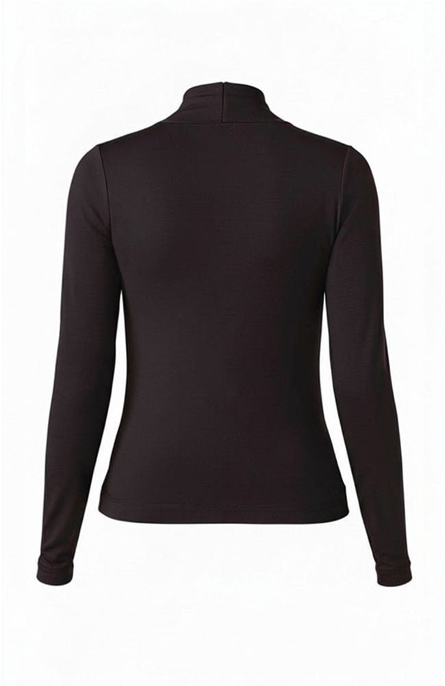 Long Sleeve Wrap Neck Knit Top