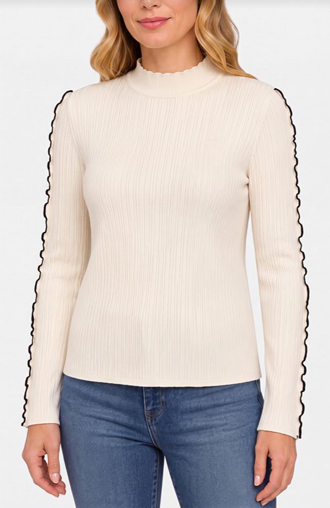 Mock Neck Long Sleeve Sweater