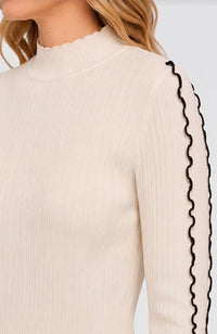 Mock Neck Long Sleeve Sweater