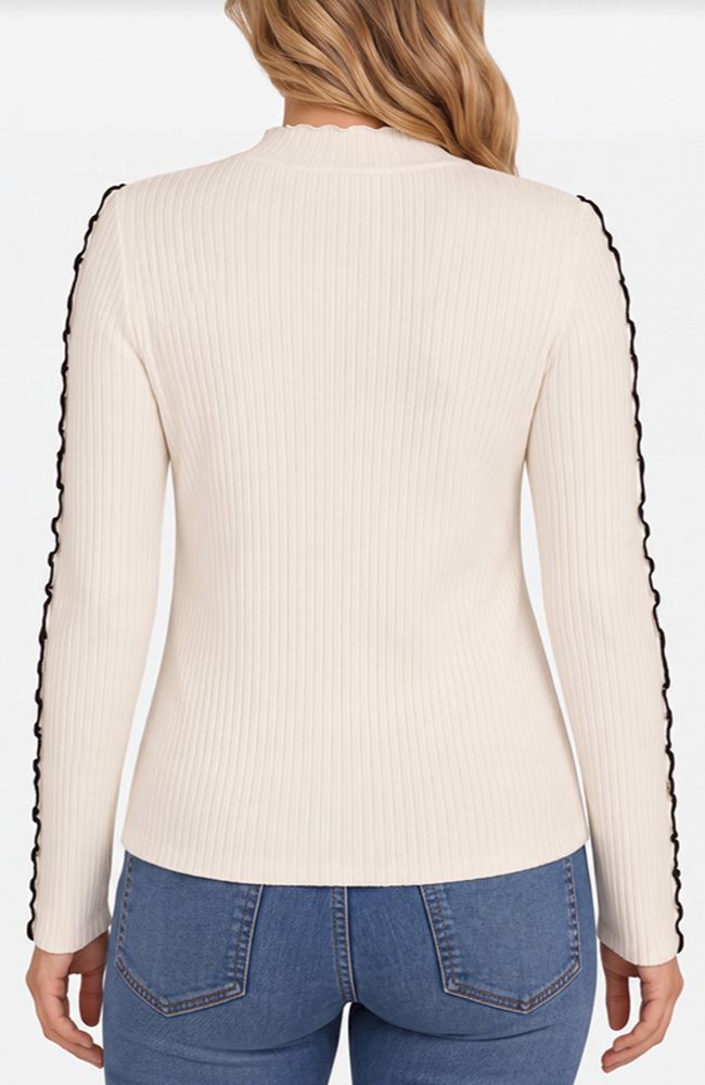Mock Neck Long Sleeve Sweater