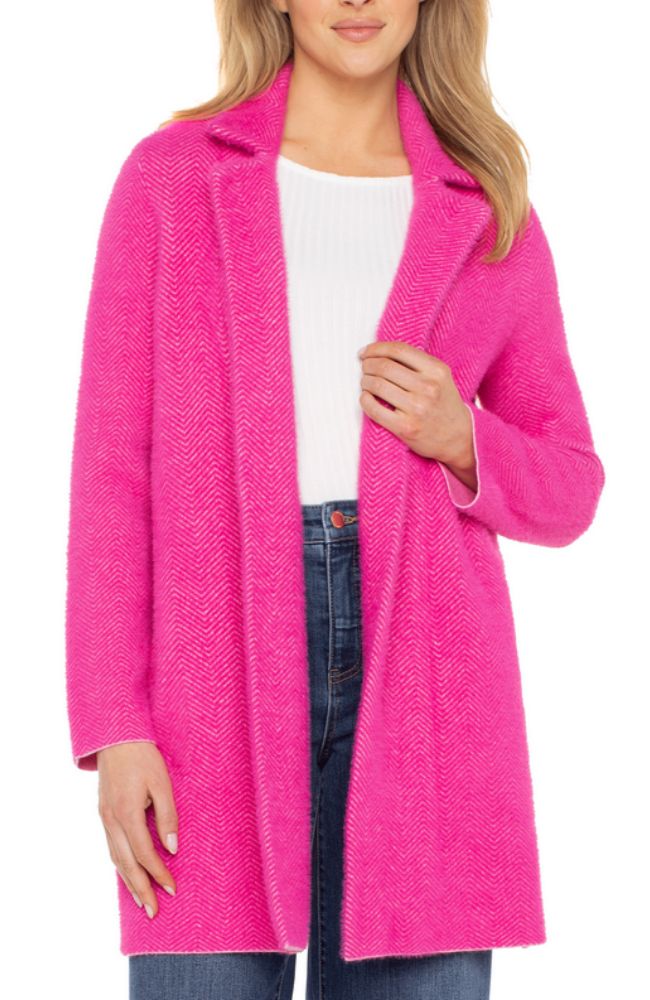 Long Sleeve Open Front Sweater Coat