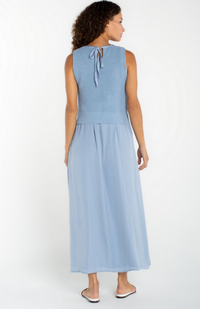 Crewneck Tieback Sweater Dress