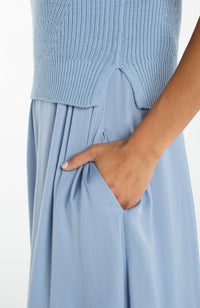 Crewneck Tieback Sweater Dress