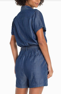 Short Sleeve Romper w Self Tie