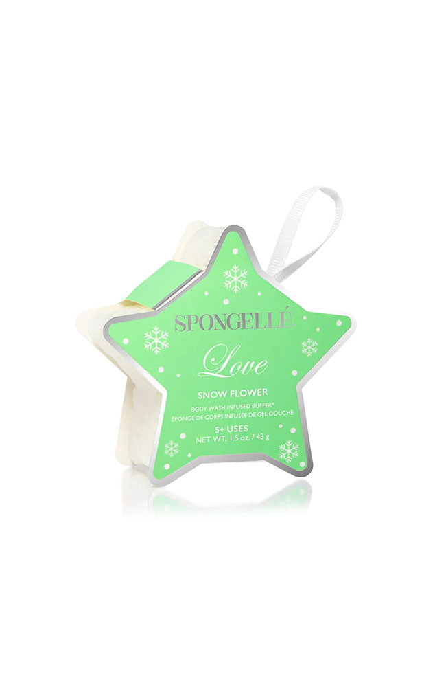 Love Snow Flower Holiday Ornament
