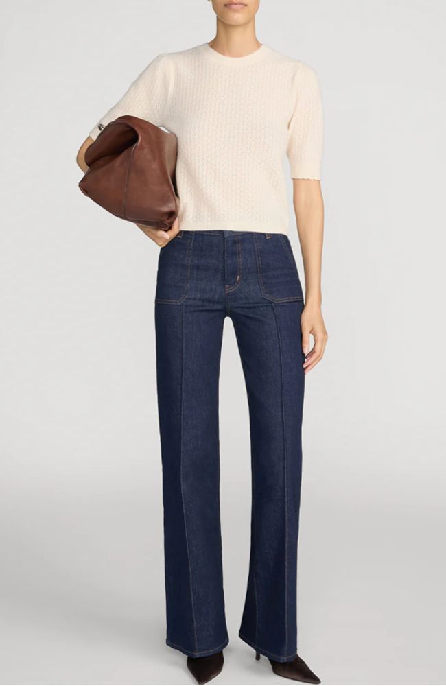 Le Slim Palazzo Pintuck Pocket