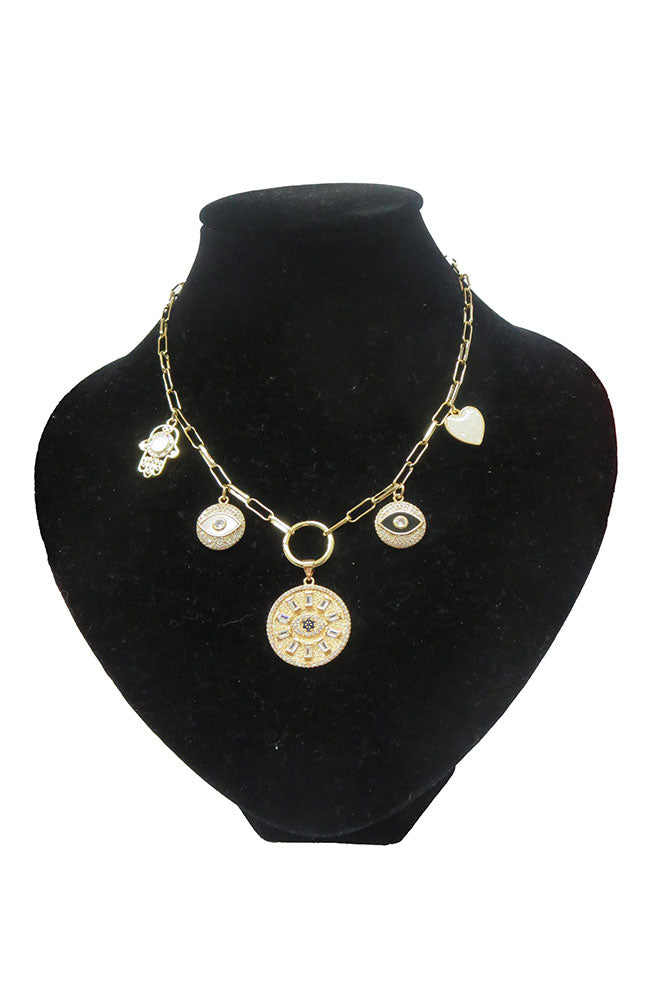 5 Charm Gold PPC Necklace
