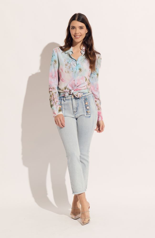 Pastel Button Down Blouse