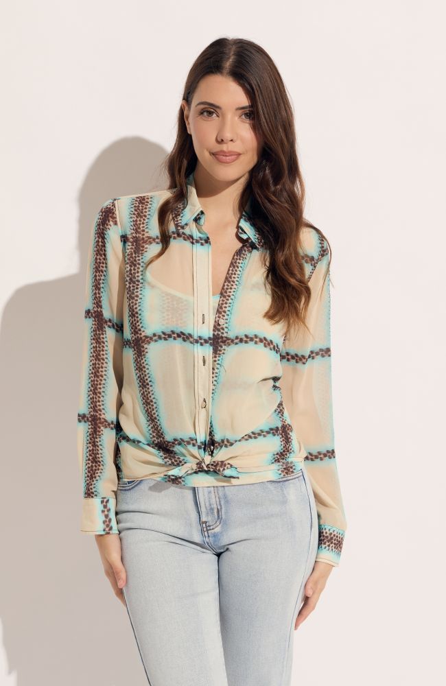 2pc Honeycomb Blouse and Tank