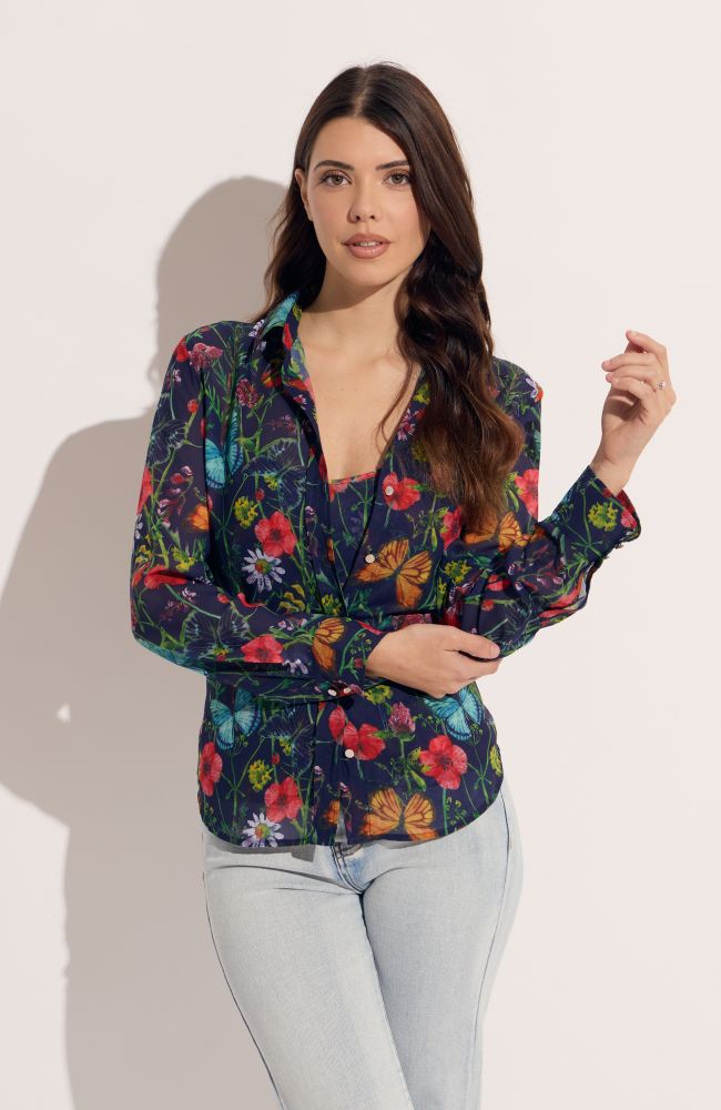 Floral Butterfly 2pc Chiffon with Tank