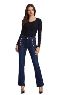 Gold Button Sailor Jeans