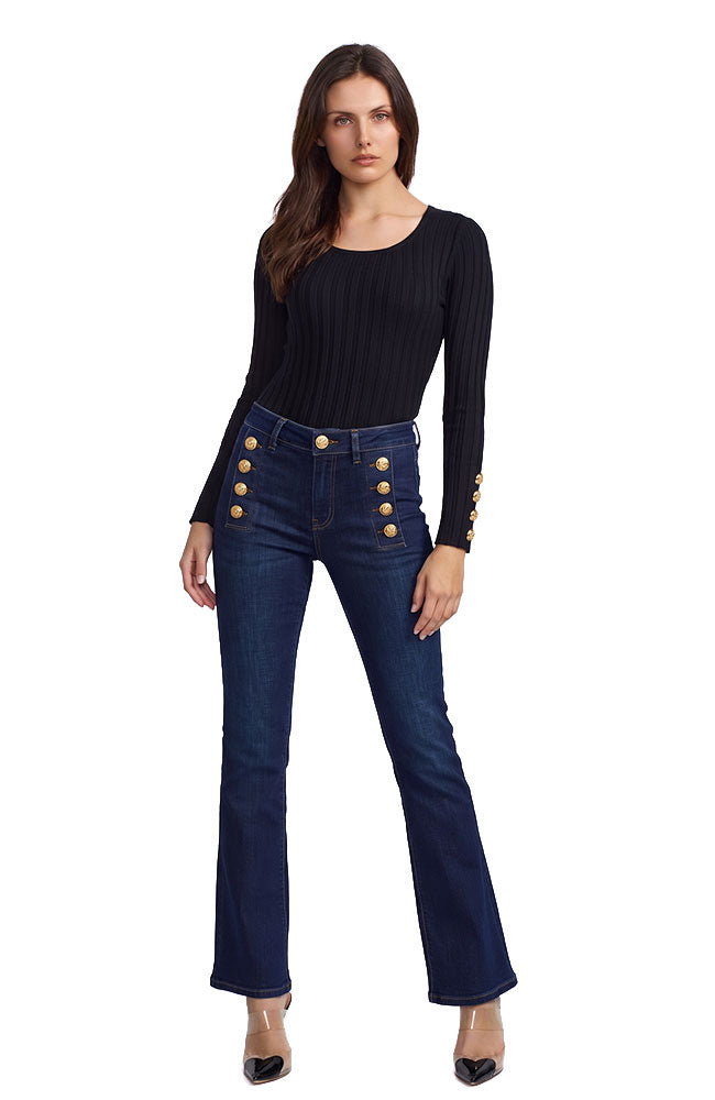 Gold Button Sailor Jeans