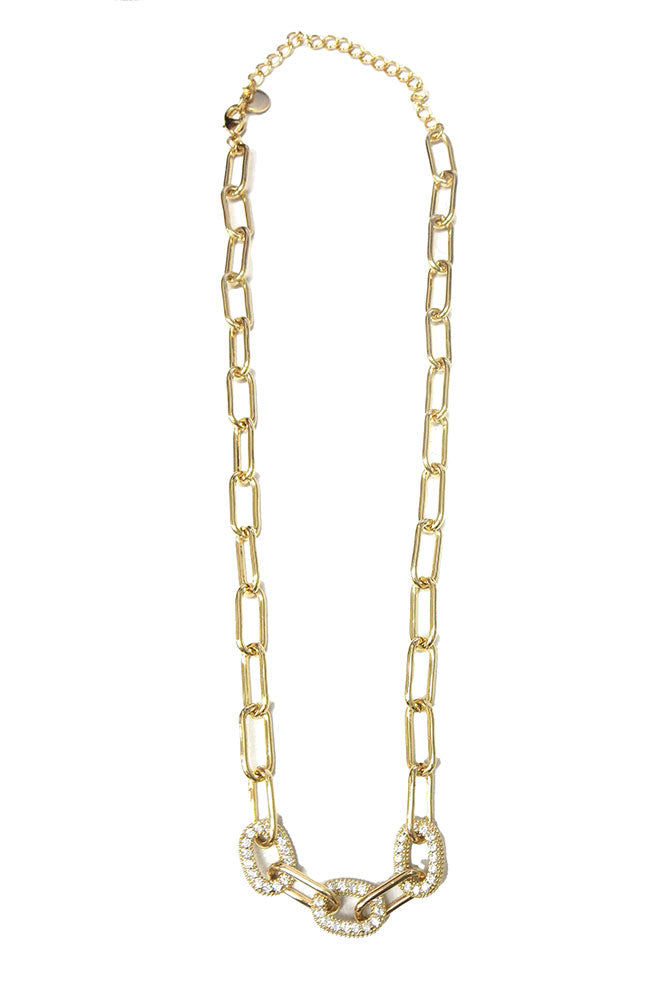 Triple Oval Diamond Necklace