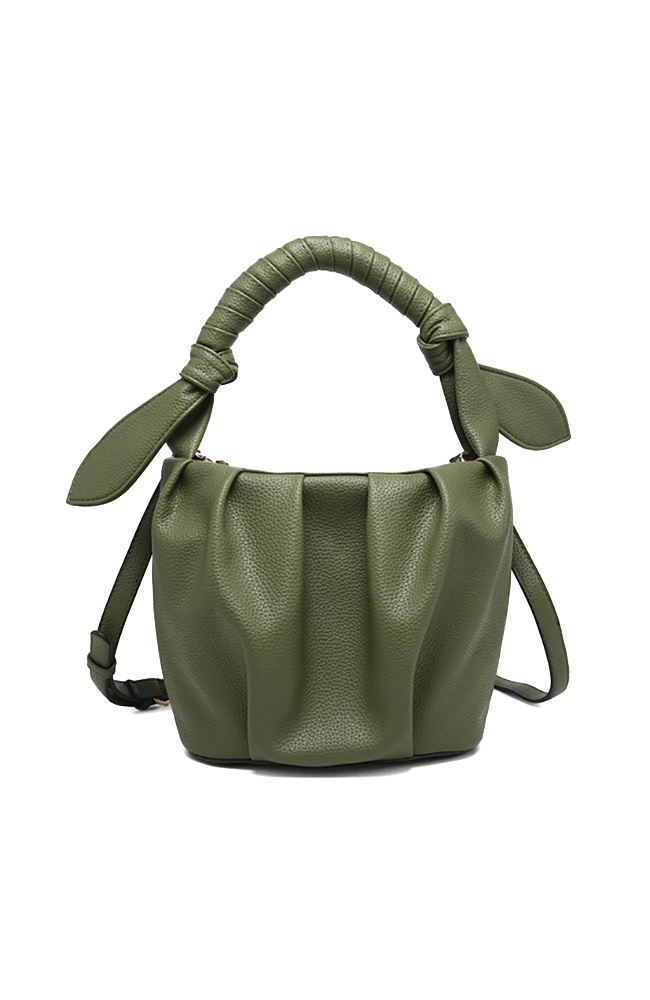 Lacey Pleated Bucket Bag