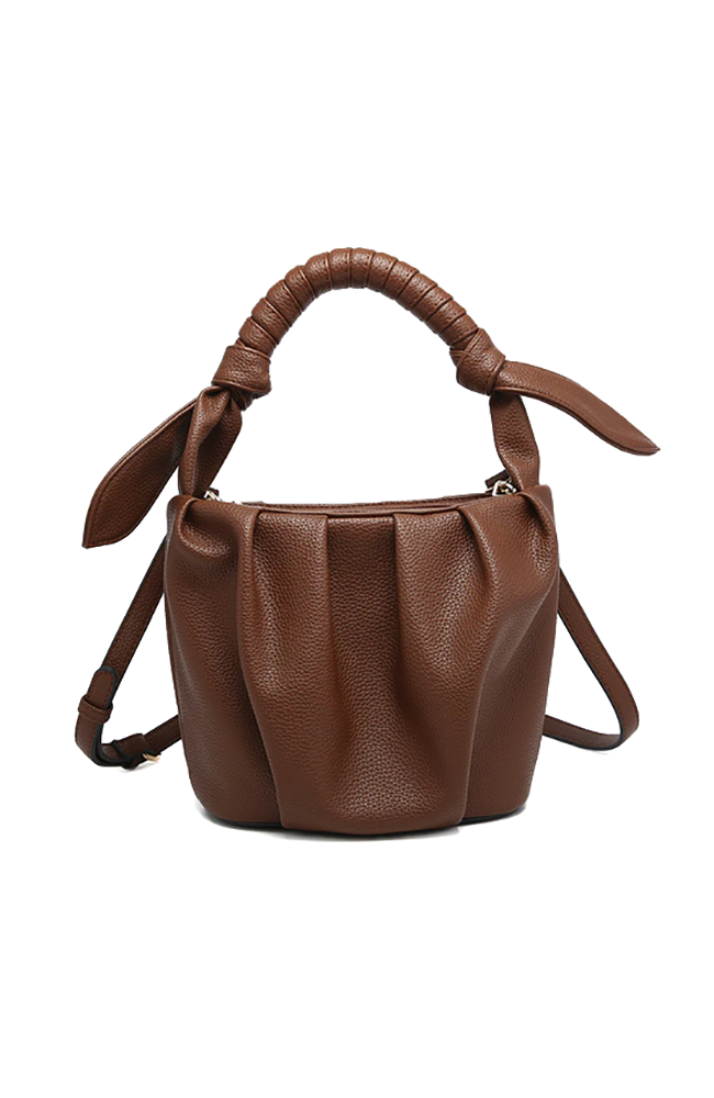 Lacey Pleated Bucket Bag